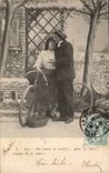 Fantaisie - Couple - velo - cycliste - J'ai voulu te revoir pour te dire comme tu es jolie - CPA 