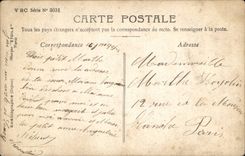 Fantaisie - Couple - Mais Pierre se montrant a la bele Jeannette Se met sans tarder a lui conter fleurette - CPA 