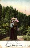 Fantaisie - jolie couple - CPA 