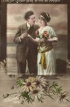 Fantaisie - Couple - C'est par l'Amour qu'on arrive au bonheur - CPA 