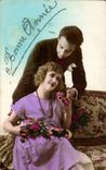 Fantaisie - Couple - Bonne Annee - CPA 