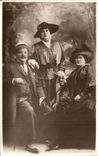 Fantaisie - Deux Femme - Homme - beautiful clothing - CPA 