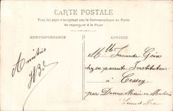 Phantasie - Paar - Unkostenblumenstrauss sowie einen Magneten zieht ein junges mogendes Herz - CPA an