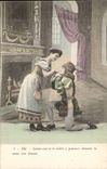 CPA Fantaisie l'anneau d'or Page et servante