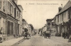 Fismes CPA Gate and suburb of Soissons (ass donkey mule)