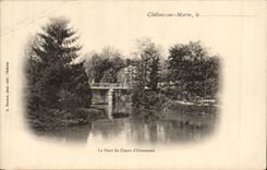 Trawl-nets on the Marne CPA the bridge of the course of Ormesson