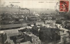 Epernay CPA Vue generale de la gare