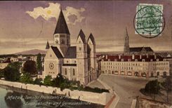 Protestierende Tempel Metz-CPA und Ort der Komodie