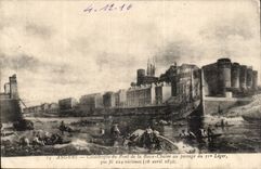 Angers CPA Catastrophe of the bridge of the Low Chain to the passage of the 11th Light one which made 224 victims