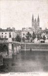 Angers CPA Bridge of the center and cathedral