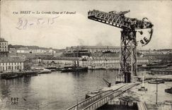 Brest CPA La grande grue et l'arsenal