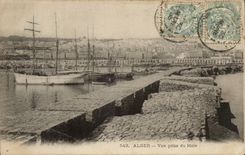 Algerien Algiers CPA gesehen von der Mole (Bootsbootsschiff)