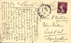 Brunnen Algerien-Algiers CPA der grossen Moschee Strasse der Marine