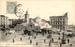 Ansicht Algerien-Algiers CPA des Ortes der Regierung