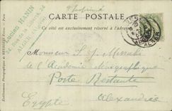 Algeria Algiers CPA the boulevard of the Republic Train station and the port