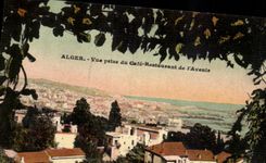 Algerien Algiers CPA gesehen vom wieder herstellenkaffee der Zukunft