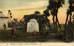 Algeria Arab Algiers CPA Cemetery of Bouzareah