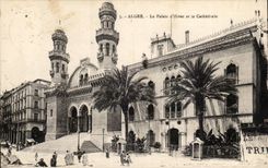 Algerien Algiers CPA der Gaumen des Winters und der Kathedrale