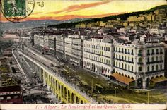 Algerien Algiers CPA die Prachtstrasse und die Kais