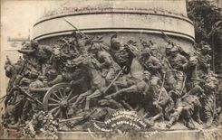 Troyes CPA High relief of the Monument of the children Paddle To overcome it or die! by Alfred Boucher
