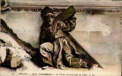 TRoyes CPA Church Saint Nicolas Christ falling under the cross