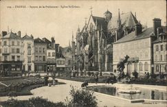 TRoyes CPA Public garden of the prefecture Church St Urbain