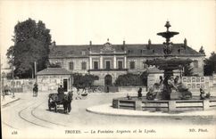 TRoyes CPA the Argence fountain and the college