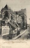 Old man Troyes CPA the cathedral and Entering of the street of the Three Cups with the house of Sainte Mathie tombee in 1894