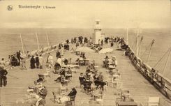 Belgie Belgium CPA Blankenberghe the pier