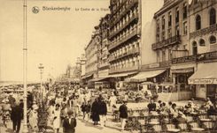 Belgie Belgium CPA Blankenberghe the center of the dam