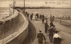 Belgie Belgium CPA Zeebrugge Entrance of the Mole