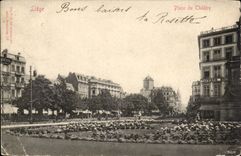 Belgie Belgium CPA Liege Places theater