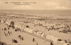 Belgie Belgium CPA Blankenberghe Panorama of the beach
