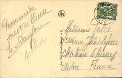 Belgie Belgien CPA das Felsen speist hat Bayard und Mouettes Boot