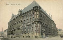 Belgie Belgium CPA Ghent the town hall