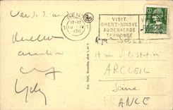 Belgie Belgium CPA Ghent Quay with grasses