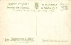Belgie Belgium CPA Ghent 1913 Gantese Floral festivals