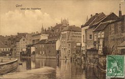 Belgie Belgium CPA Ghent Quay of the Wet coopers