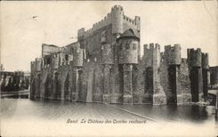 CPA Belgium Ghent the castle of the counts restores