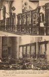 CPA Belgium Ypres the cathedral Saint Martin before and after the bombardment