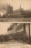 CPA Belgium Ypres Markets during the fire of November 22nd 1914