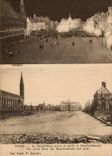 CPA Belgium Ypres the large one places before and after the bombardment