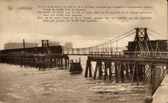 CPA Belgium Zeebrugge Breched E 66 bills of quantities length provoquee by the explosion of an English submarine