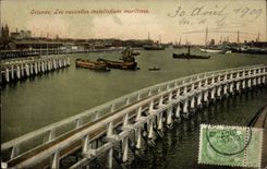 CPA Belgium Ostend new maritime installations