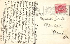 CPA Belgium Ostend the beach per hour of the baths