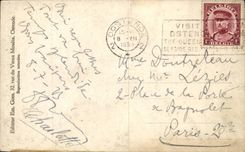 CPA Belgium Ostend the beach and the dam