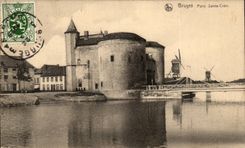 CPA Belgium Bruges Gate Sainte Cross Mill windmill