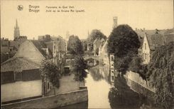 CPA Belgium Bruges Panorama of the Green quay