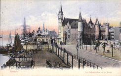 Belgien - Belgien - Belgien - Antwerpen - Antwerpen - das Entleerungsdock und das Steen - CPA