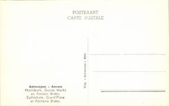 Belgien - Belgien - Belgien - Antwerpen - Antwerpen - Hoofdkerk Groote Markt in Fontein Brabo - CPA